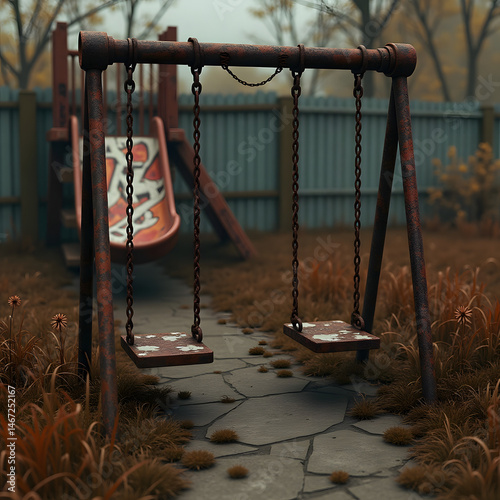 old swing in the park