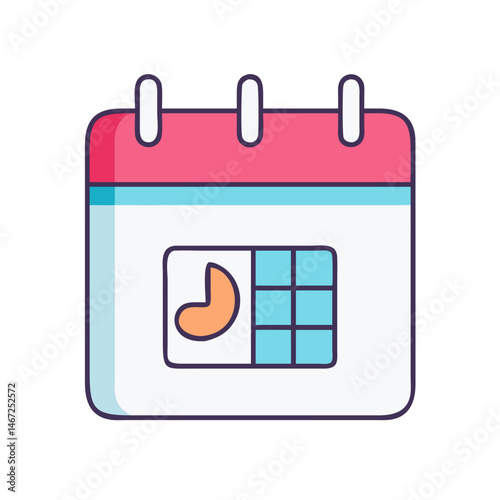 Calendar icon schedule appointment reminder date event planning time management organization agenda week