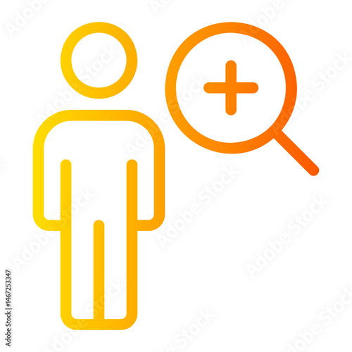 zoom in gradient icon