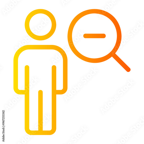 zoom out gradient icon