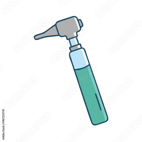 Otoscopio medical instrument for ear examination and diagnosis healthcare equipment vector art