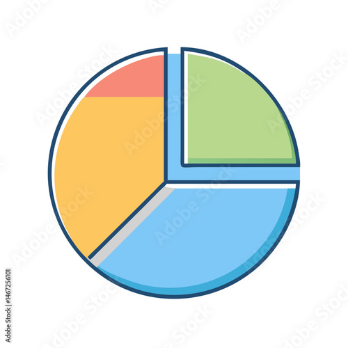 Understanding data visualization with a pie chart diagram for business and statistics analysis