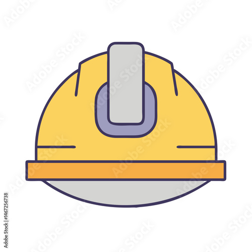 Yellow hard hat construction safety helmet protective headwear equipment industrial worker gear tool