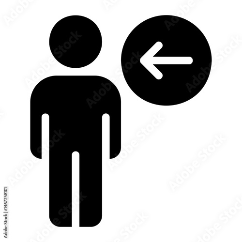 back arrow glyph icon