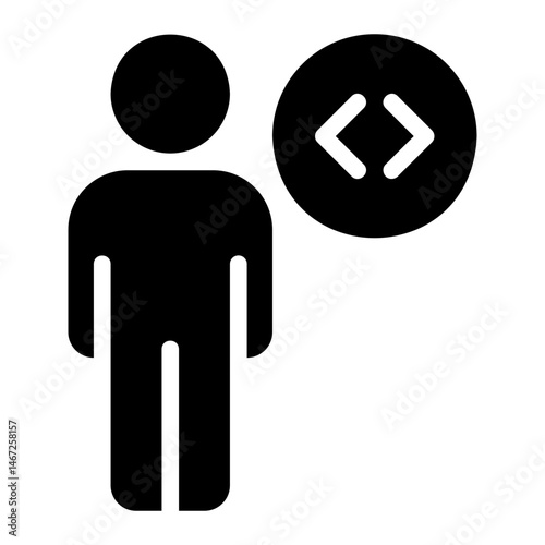 coding glyph icon