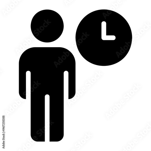 time glyph icon