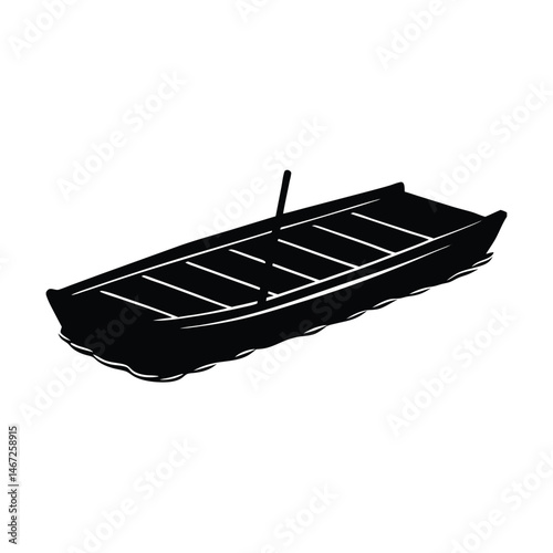 Raft Rectangular Vector Silhouette Art