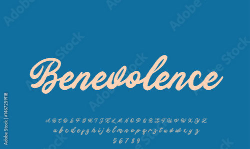 Luxury Benevolence alphabet letters font for logo