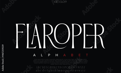 Luxury FLAROPER  alphabet letters font for logo