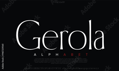 Luxury gerola alphabet letters font for logo