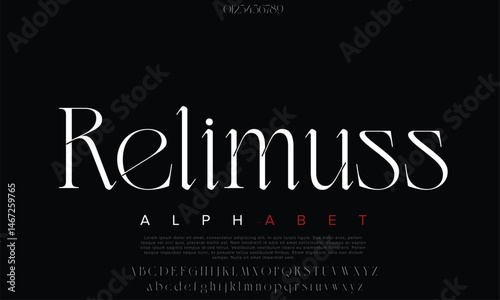 Luxury Relimuss alphabet letters font for logo