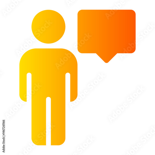 speech ballon gradient icon