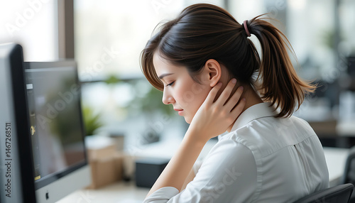 Dorsalgia – Office Worker Experiencing Neck Strain Woman Free Download Dorsalgia – Office Worker Experiencing Neck Strain Woman - GFXLoad