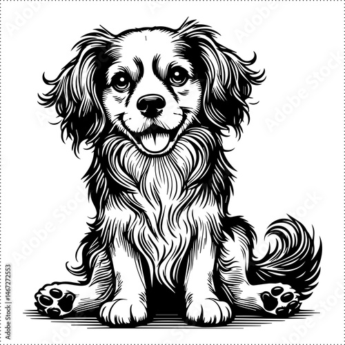Cute and versatile Dog illustrations for t-shirts, stickers, books, and digital designs—perfect for commercial or personal projects