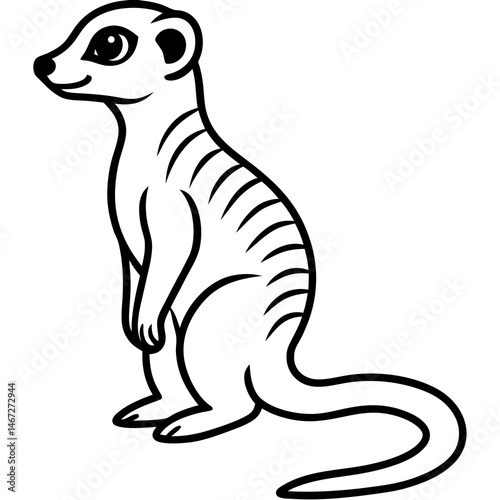 Elegant Meerkat Sketch