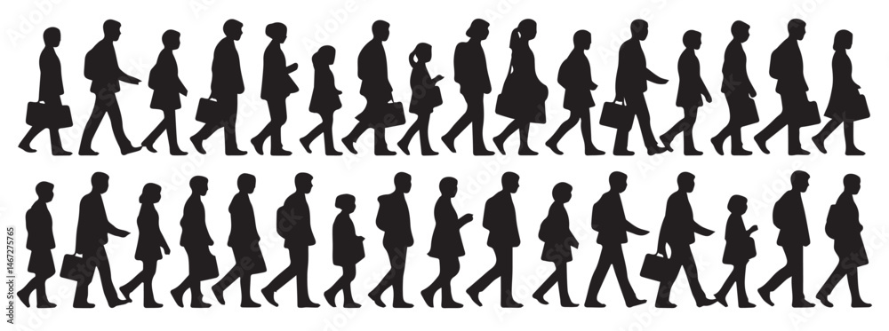 silhouette of people walking in different poses and directions
silhouette of people walking in different poses and directions