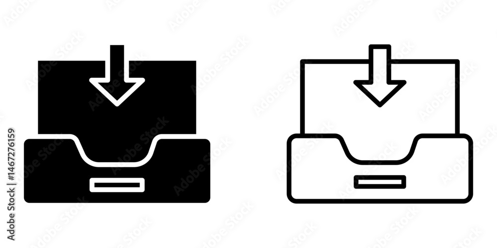 Obraz premium Inbox icon on white background