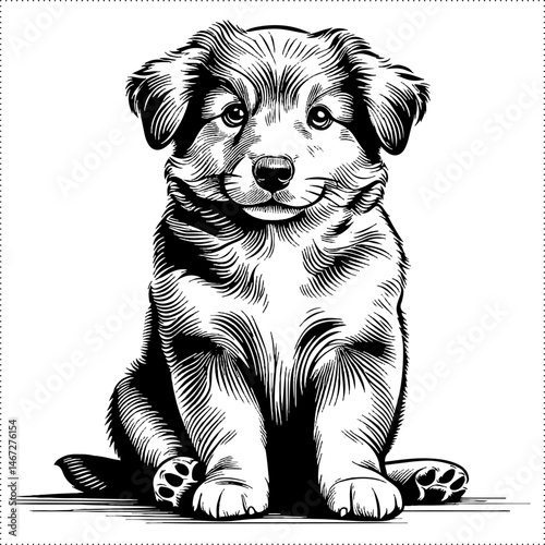 Cute and versatile Dog illustrations for t-shirts, stickers, books, and digital designs—perfect for commercial or personal projects