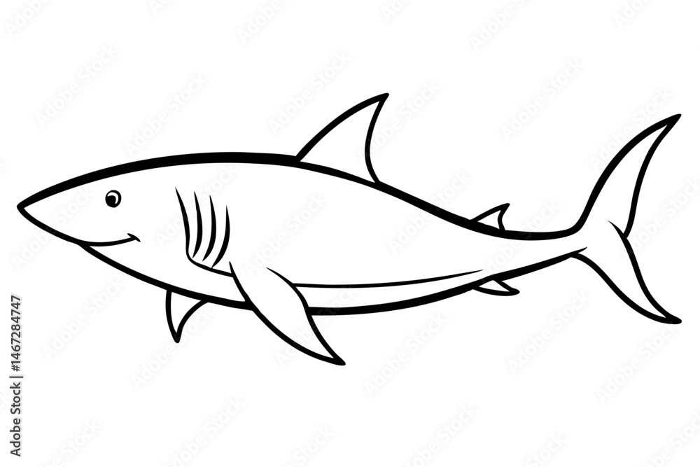 Obraz premium Geometric Shark Vector