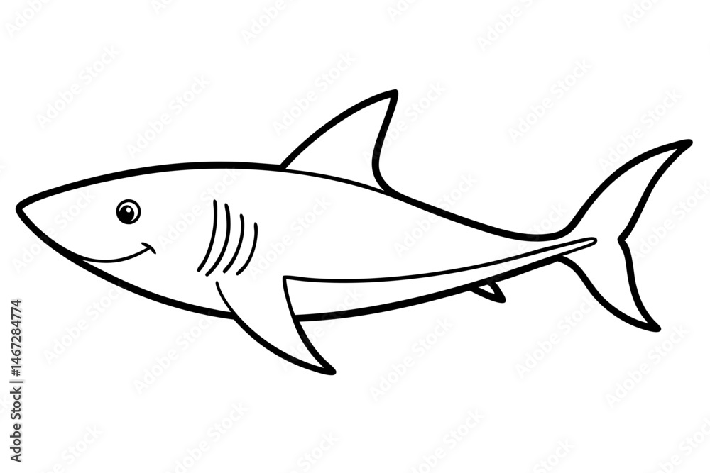 Obraz premium Geometric Shark Vector