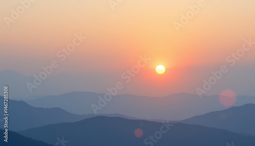 abstract sunrise glow background with soft gradients for editorial â€“ gentle blend of sunrise hues like apricot, sky blue, and champagne with a foggy overlay.