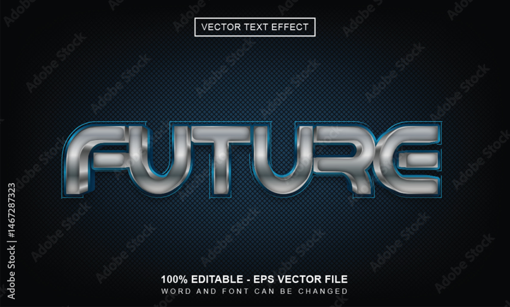 Future text effect 3d style