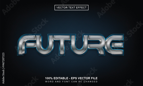 Future text effect 3d style
