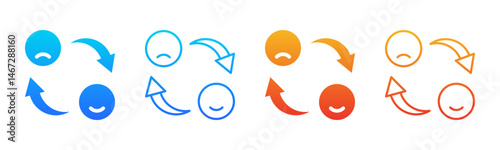 Feedback icon sheet multiple style collection