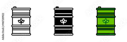 Biofuel Barrel is a container used to store renewable fuel made from plant-based or organic materials.