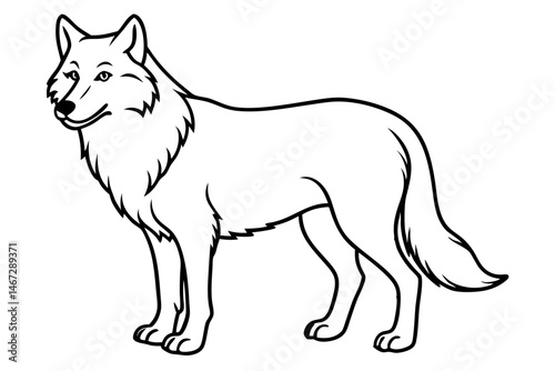 Geometric Wolf Sketch