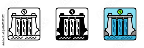 Hydroelectric Dam is a large structure that generates electricity by directing water flow through turbines.
