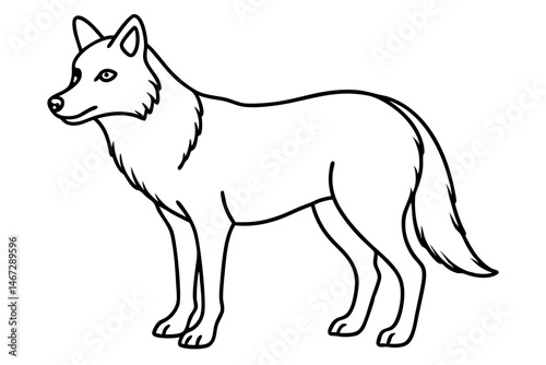Geometric Wolf Sketch