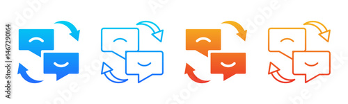 Feedback icon sheet multiple style collection