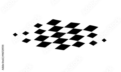 Racing flag vector icon on white background. Checkered flag. start and finish crossed flag. Racing flag.