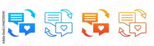 Feedback icon sheet multiple style collection
