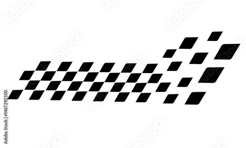 Racing flag vector icon on white background. Checkered flag. start and finish crossed flag. Racing flag.