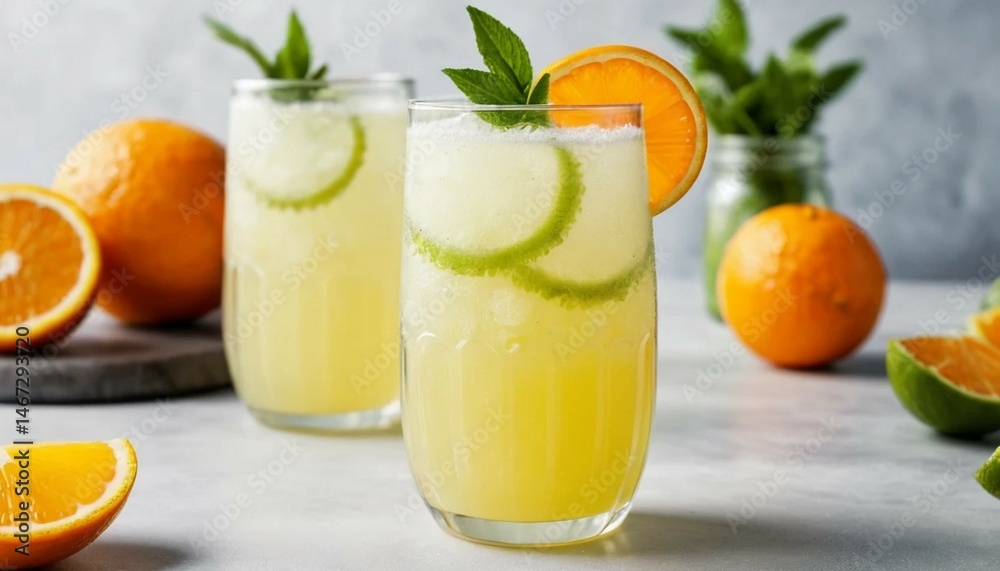 Citrus Cooler: Refreshing Summer Drink with Orange and Lime Citrus Cooler: Refreshing Summer Drink with Orange and Lime