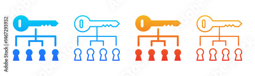 Keyword icon sheet multiple style collection