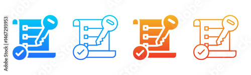 Keyword icon sheet multiple style collection