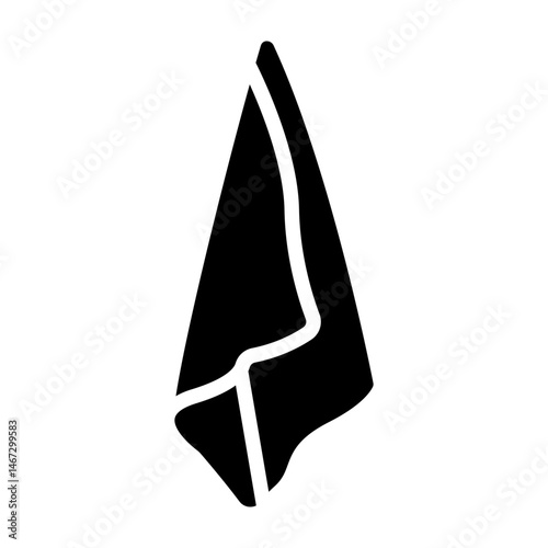 Towel  Vector Glyph Icon Design