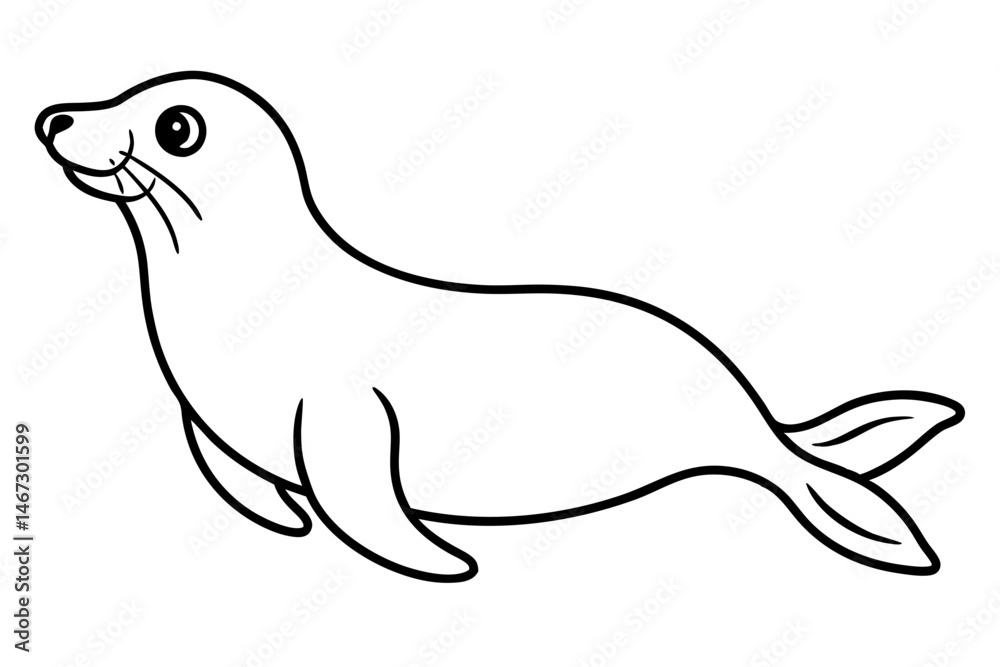 Obraz premium Linear Seal Sketch