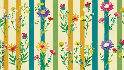 seamless pattern with flowers