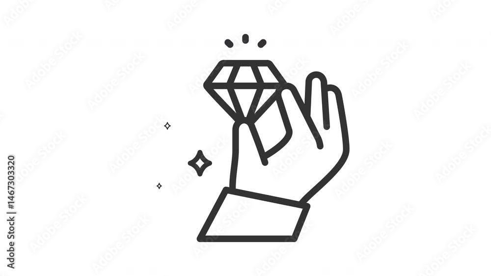 Animated value icon. Perfect for employee, business, team, company, job, teamwork, career, professional, corporate, manager, staff, office, partnership, management, businessman and development