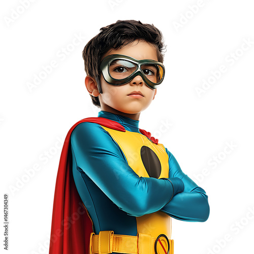 Superhero Child Costume Stock Photo