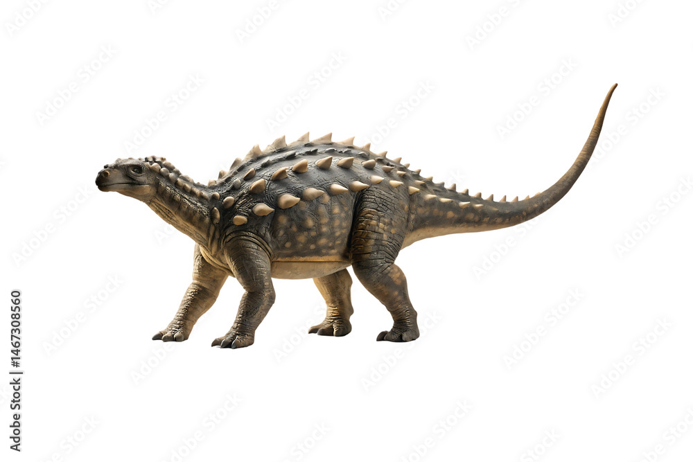 Obraz premium Detailed Image of an Armored Dinosaur isolated on white background