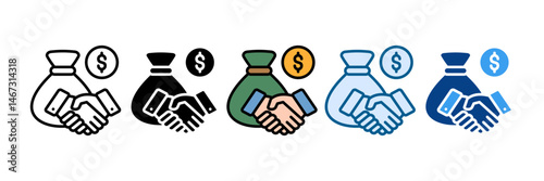 Trust Fund Icon Set Multiple Style Collection