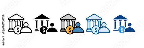 Investment Banker Icon Set Multiple Style Collection