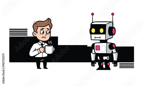 Man Competing against ai bot for job