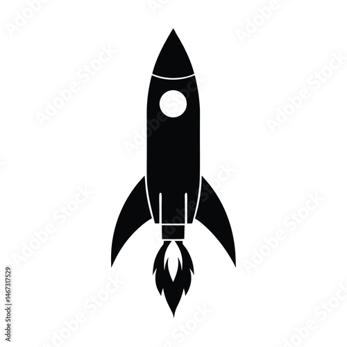 A rocket vector silhouette embodying innovation and ambition