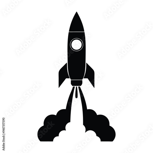  A rocket vector silhouette embodying innovation and ambition